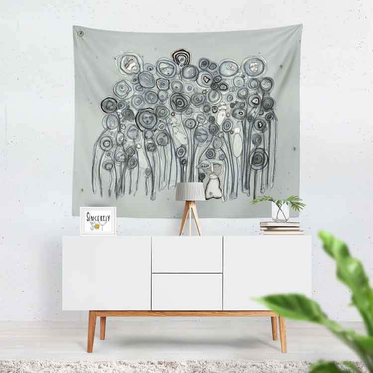Wall Art Tapestry 'Garden Creatures'