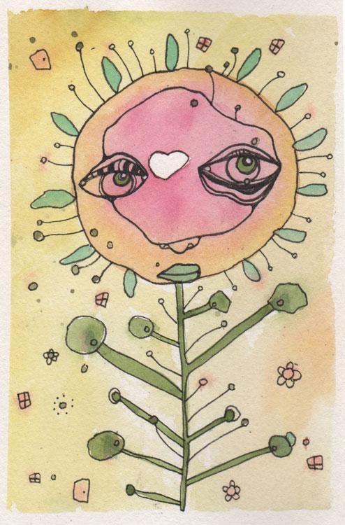 Original Fine Art 'Floral Sister'