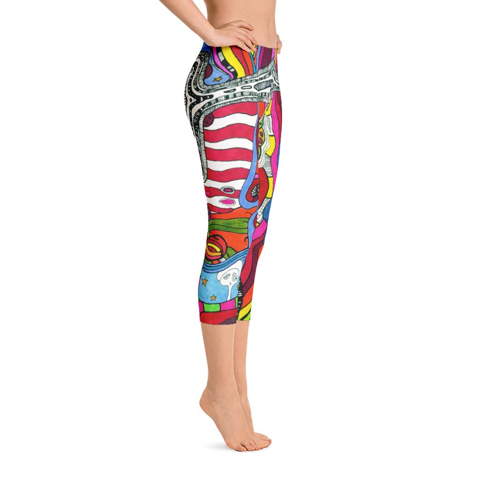 Abstract Capri leggings, Workout Pants &#39;Multi-Directional&#39;
