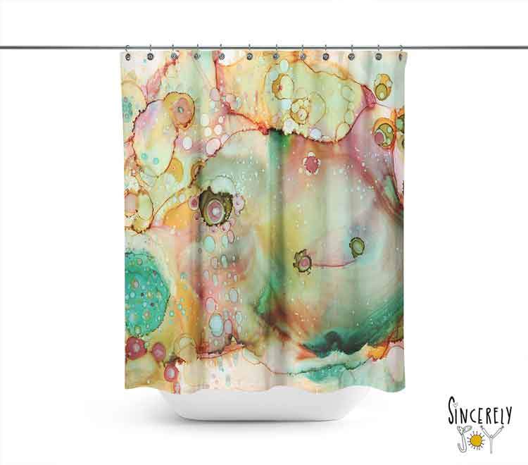 Abstract Shower Curtain 'Moose'