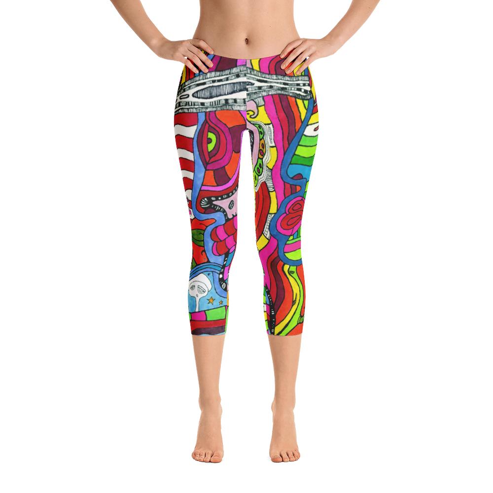 Abstract Capri leggings, Workout Pants &#39;Multi-Directional&#39;