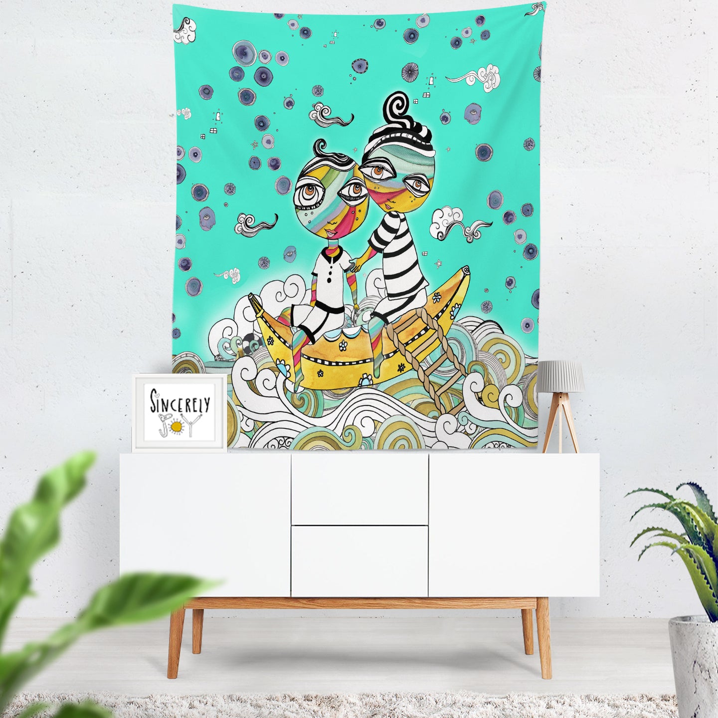 Wall Art Tapestry 'Banana Boat Rides'