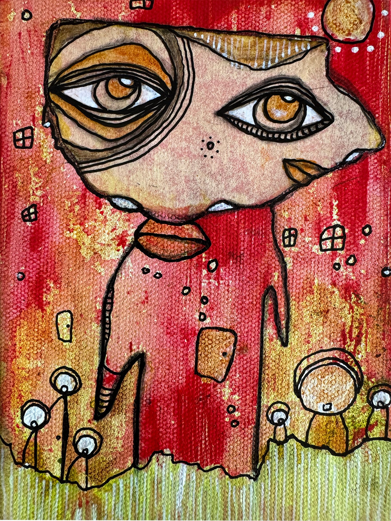 Fine Art on canvas "Garden Guides"