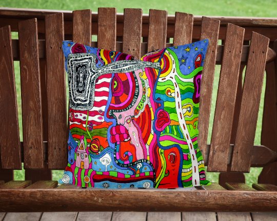 Outdoor Pillow Cushion "Multi-Dimensional"