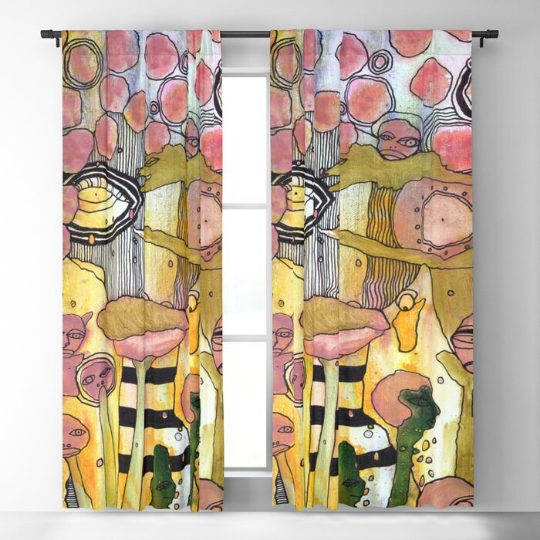 Window Curtains "Bugged Out"